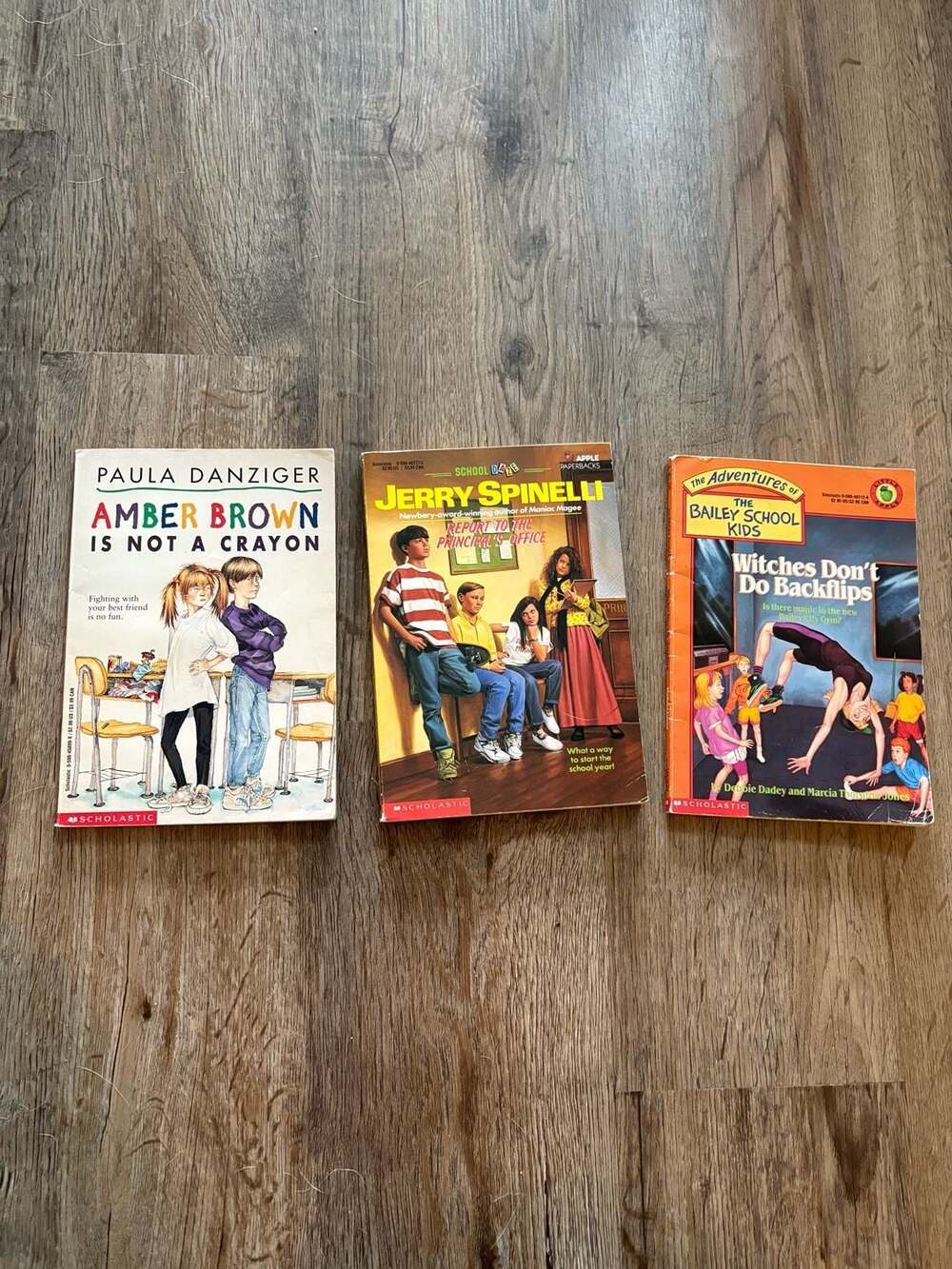Lot of 3 Scholastic Children's Books: Amber Brown Is Not A Crayon, Report to the